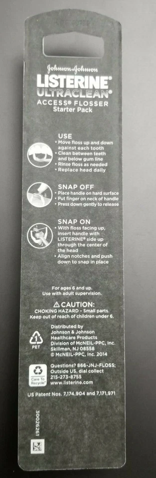 Listerine, Ultraclean, Access Flosser, Starter Pack, 8 pack Foto 2 de 3