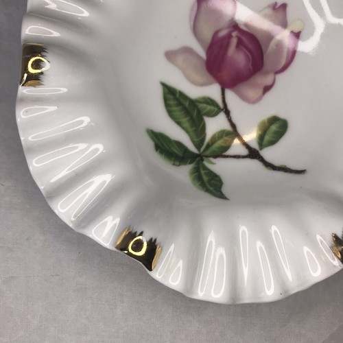 Vintage Mitterteich Candy Trinket Dish Bavaria Germany Fluted Floral #6129 - Picture 5 of 12