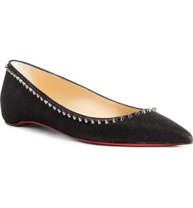 Christian Louboutin Anjalina Pointu Paillette Ballerines Chaussures Plate | eBay