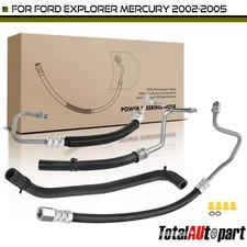 New 4x Power Steering Pressure & Return & Reservoir Hose for Mercury Mountaineer