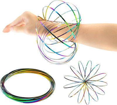 Flow Ring Spinner Ring Arm Toy,3D Geometric Magic Flow Spiral Toy Magic Ring Gam