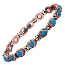 Womens Copper Bracelet Ventura  with Turquois...