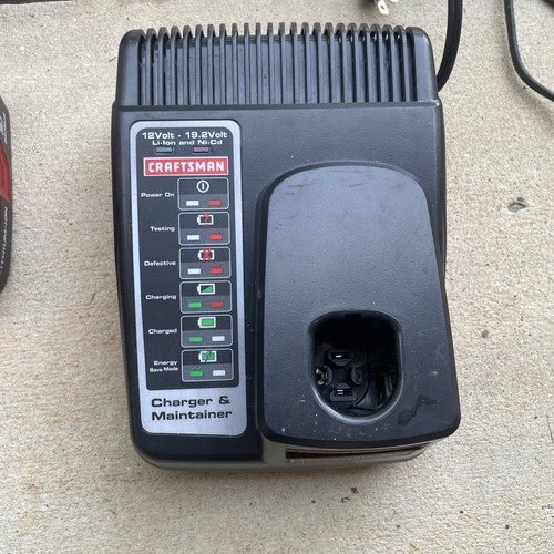 Craftsman “REGULAR DRILL” W/ Handle Charger 2 Batteries - Picture 4 of 5