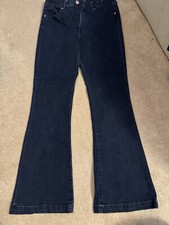 Express Slim Flare High Rise Dark Wash Jeans Stretch Women's 10