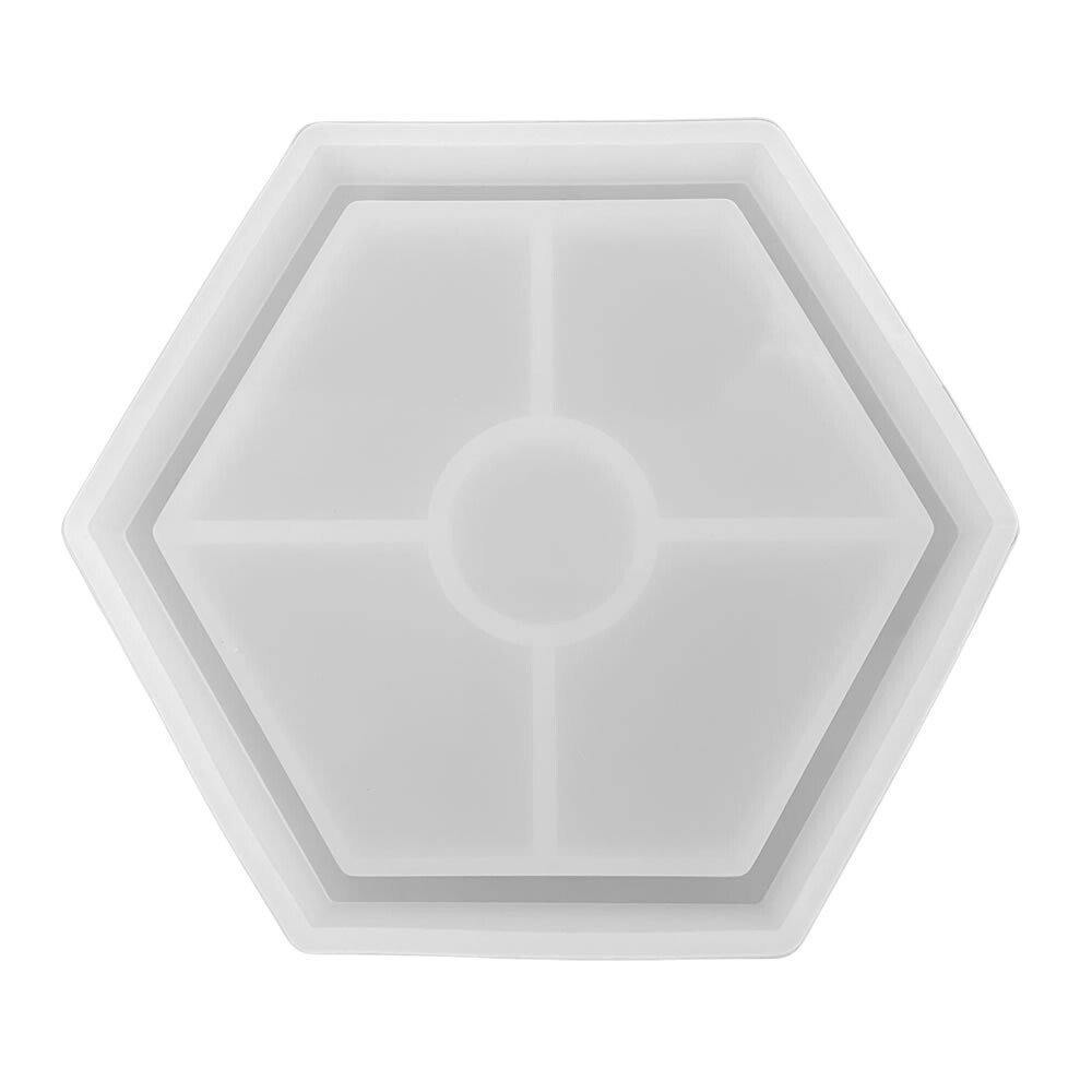 Flexible Reusable Silicone Coaster Mould - Hexagon 100mm