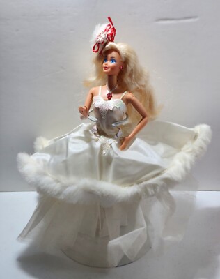 Happy Holiday Barbie White Gown 1989