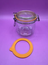 Vtg Le Parfait Super "1/2L 635ml" Glass Canning Storage Jar France w/ExtraGasket