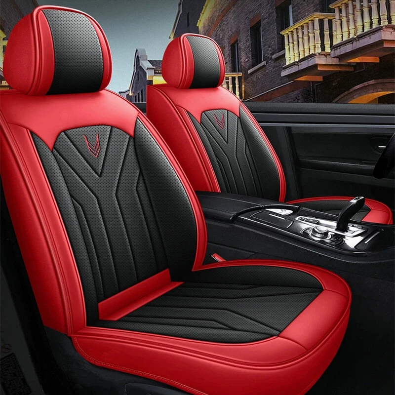 Waterproof Faux Leather Full Set Car Seat Covers For Mitsubishi Front And Rear - Image 2 of 4