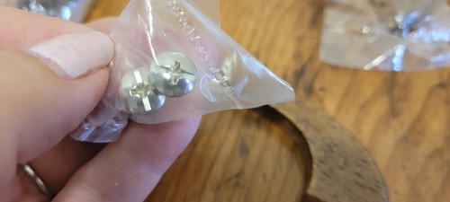 Juego de 4 manijas de cajón de madera tiradores perillas armarios de hardware 3 3/4" centros TORNILLOS - Imagen 3 de 4