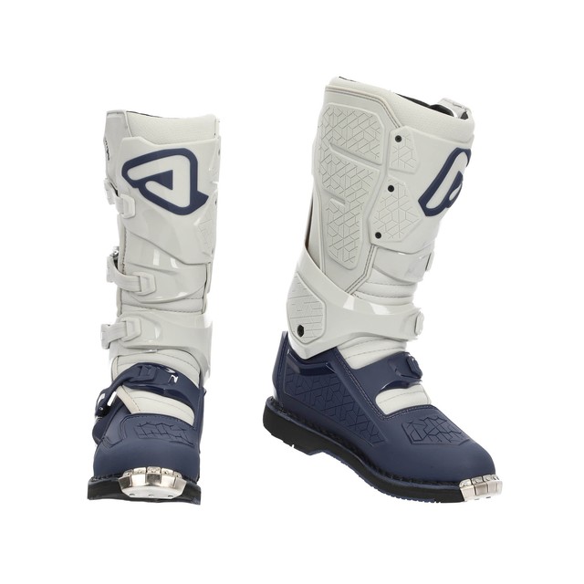 Bottes De Moto ACERBIS Homologuées X-Rock Mm Two Bleu/Gris Fermeture 4 Boucles