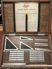 Starrett Webber Gage Company Steel Precision Angle Gage Block Set 16-A Free Ship