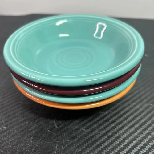 Lot of 4 Homer Laughlin Fiesta Small Fruit Bowls Round Ceramic USA Pottery