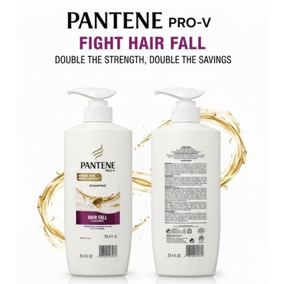 Pantene Pro-V Shampoo - Hair Fall Control Shampoo Pack of 1 , 3 , 6