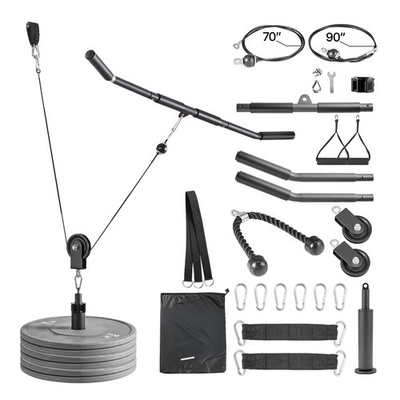 #ad #ad Uimoso Pulley System 2 PC Gym Pulley with Steel Cables 330 lbs Weight Capacity $36.99