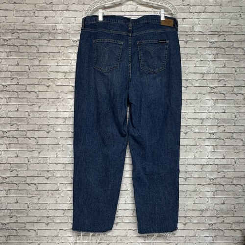 Calvin Klein Jeans Damen Größe 14/32 Medium Wash Raw Hem High Rise - Bild 2 von 13