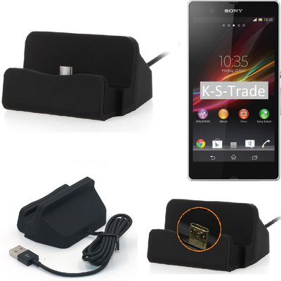 Docking Station for Sony Xperia Z Black Charging Station Micro USB Dock Cable