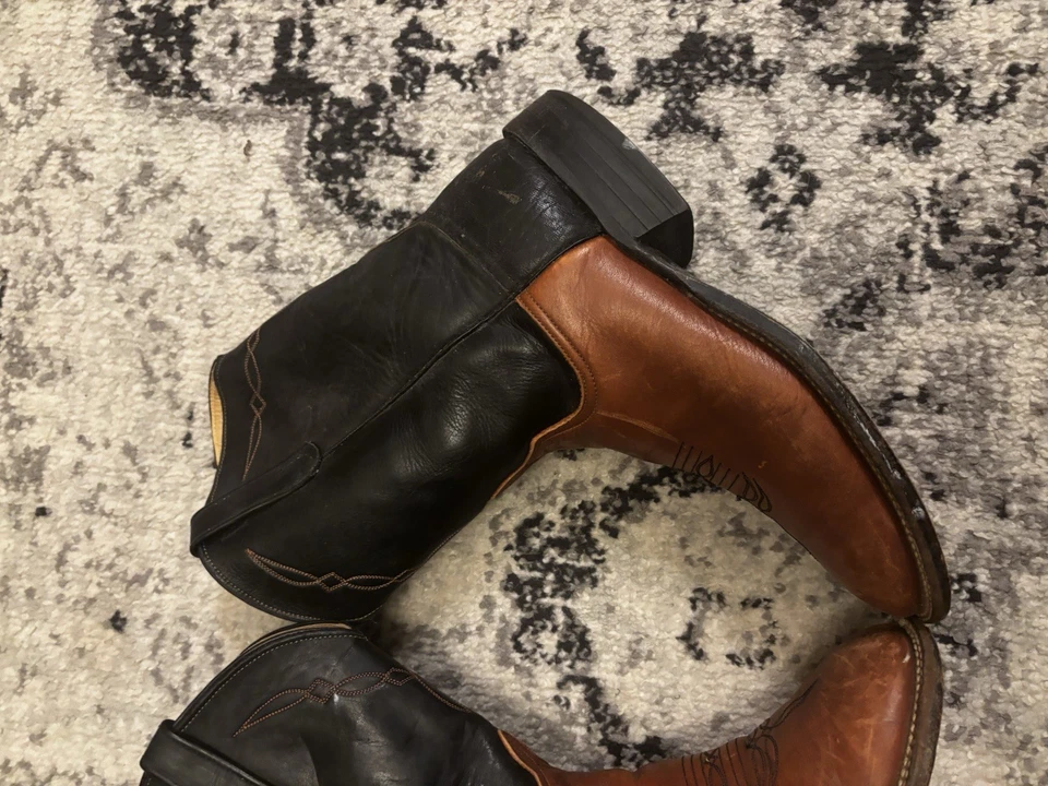 Botas de Vaquero Anderson Bean Cuero Marrón/Negro Para Hombre Talla 10 D Roper Foto 4 de 4