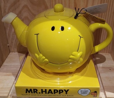 Kimm & Miller, THOIP (Sanrio), Mr Men / Little Miss, gelbe Mr Happy Teekanne