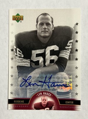 2005 Upper Deck NFL Legends Legendary Signatures Len Hauss Auto #LS-LH Redskins