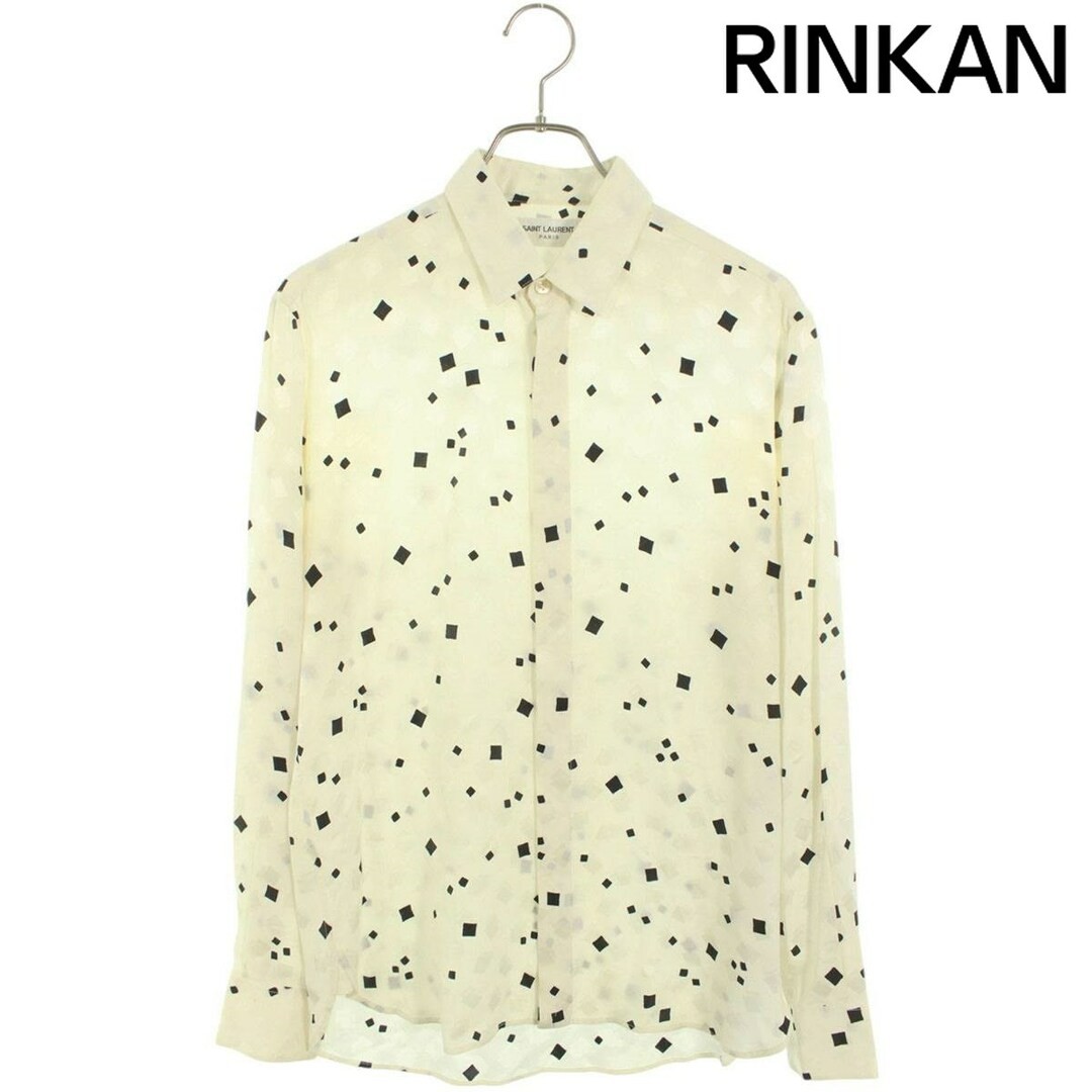 Saint Laurent Paris 20SS 564172 Y1A80 camicia manica lunga punto quadrato uomo 37 usata