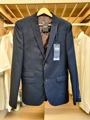 NEXT TAILORING JACKET 36R NAVY SKINNY FIT FORMAL MENS SUIT BLAZER WORK BNWT