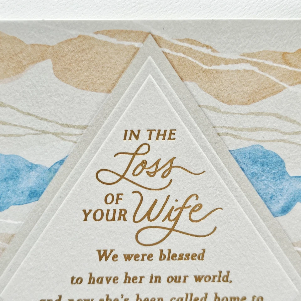 Hallmark Sympathy Greeting Card 5x7 Loss of Wife Called Home Tranquility - Image 2 of 4