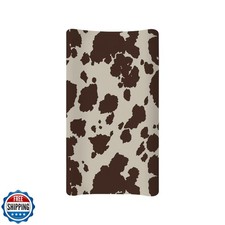 HUISEFOR Cow Print Changing Pad Cover Brown Diaper Changing Pad Cover Soft an