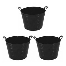 3X Flexible Builders Bucket Flexi Tub Trug Garden Feeding Storage. 40 LITTERS 