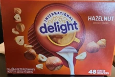 International Delight Hazelnut Coffee Creamer Singles (48 Ct x 4  boxes = 192