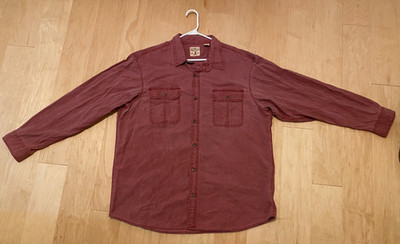 Red Head Brand Co. Long Sleeve Shirt Top 100% Cotton Men s 2XL Red Maroon XXL