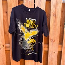 Vintage Made In USA ARMY T Shirt Can You Make The Cut? XL Black Frutiger Aero