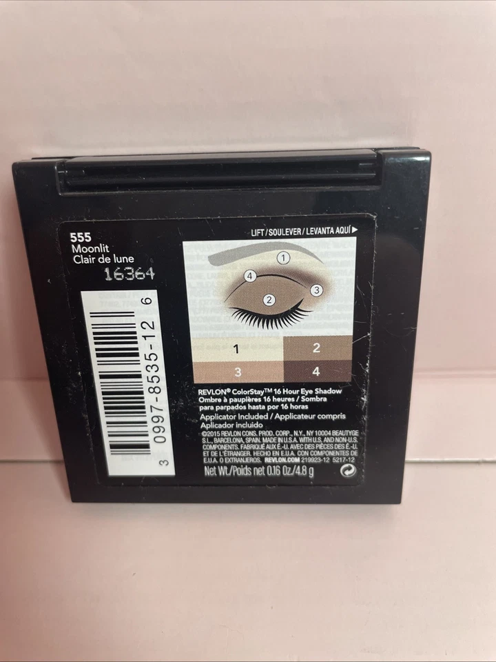 Sombra de ojos Revlon ColorStay 16 horas, Moonlit 555, 0,16 oz nueva Foto 3 de 4
