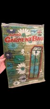 Vtg NOS Flower Power Jumbo Garment Bag Closet Organizer 70s Taiwan Hippie Groovy