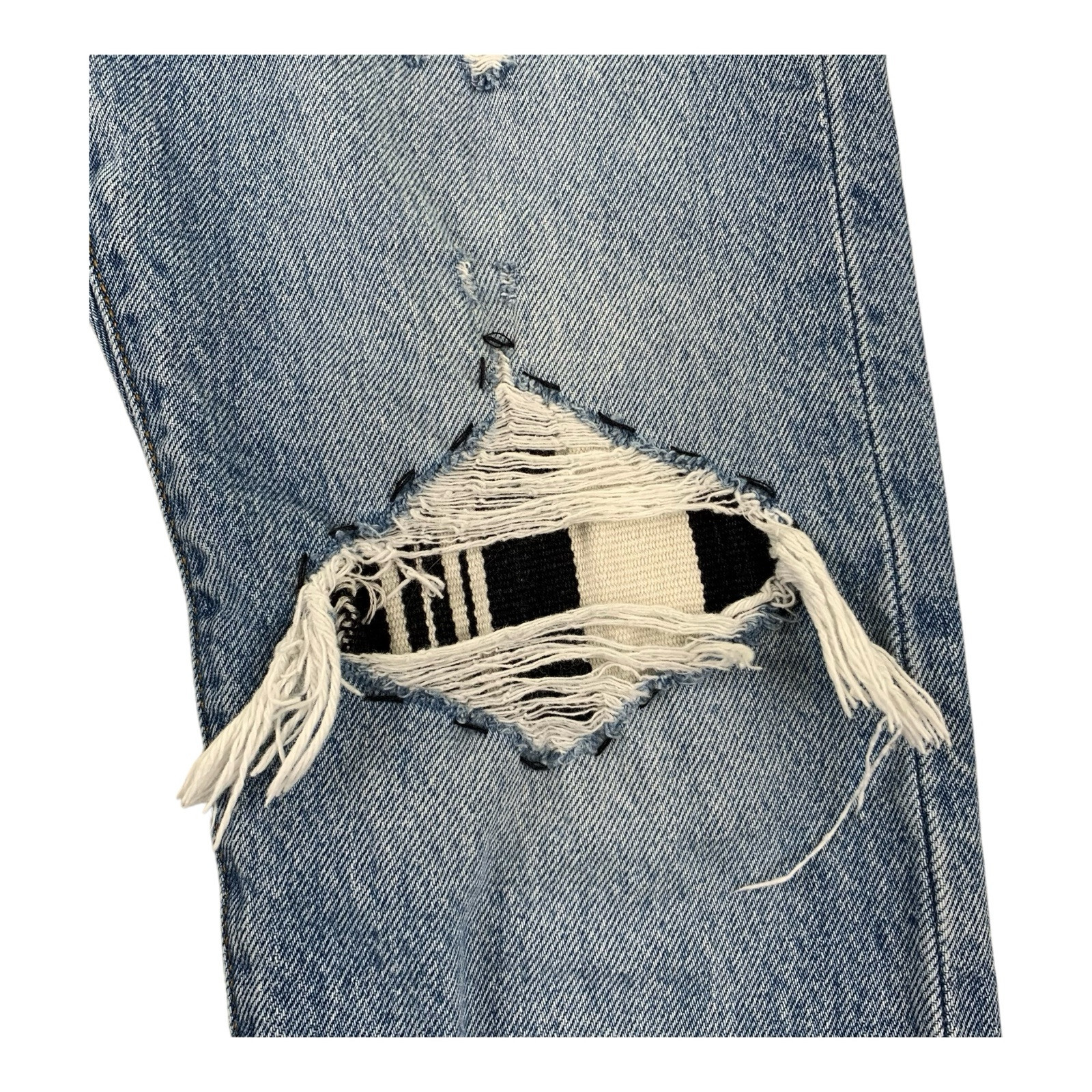 Levis Premium 501 Jeans Patchwork Button Fly Eigh… - image 3