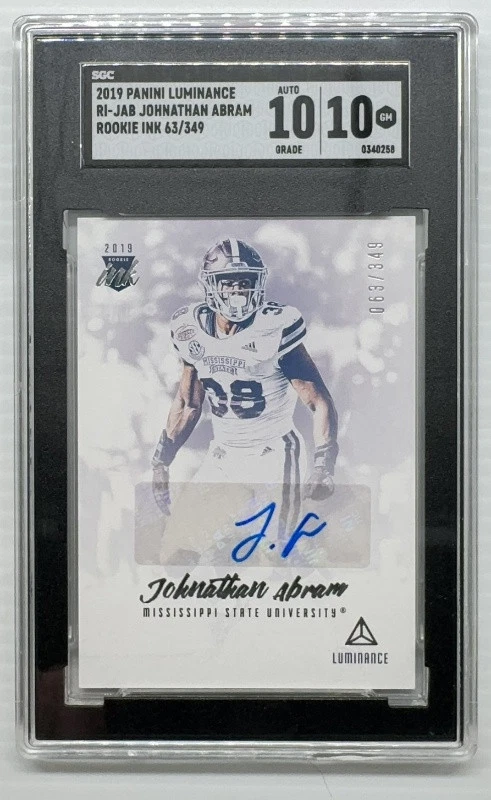 Johnathan Abram Panini Luminance Rookie Ink #JAB Base