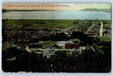 1909 Berkeley California CA Vintage Postcard Birds Eye View University Building