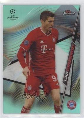 2020-21 Finest UEFA Champions League Aqua Refractor 56/75 Robert Lewandowski 0c6