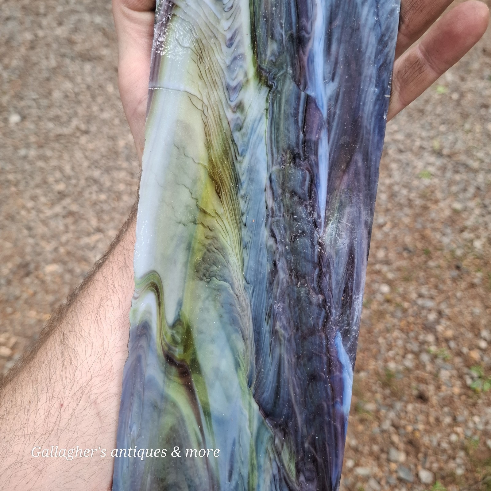 Vintage Stained Glass Sheet Panel 16.5 X 3-3/4 Beautiful