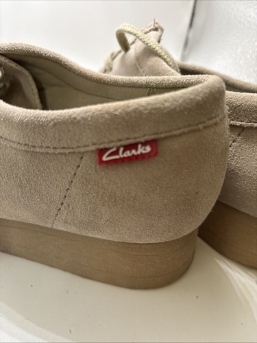 NEW WOMENS CLARKS PADMORA WALLABEE Sand Sable LEATHER 2 EYE LACE SHOES 7 M - Picture 12 of 21