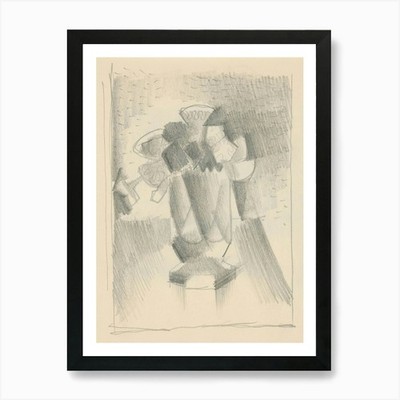 Skizzenbuch mit verschiedenen Studiozeichnungen gerahmt Wandbild Poster Leinwanddruck Bild