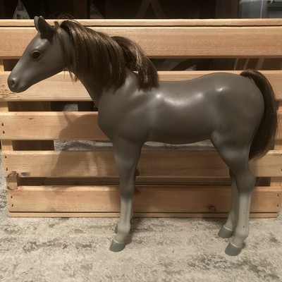 OUR GENERATION Battat 12.5'' Tall GRAY STANDING FOAL HORSE BROWN MANE PREOWNED