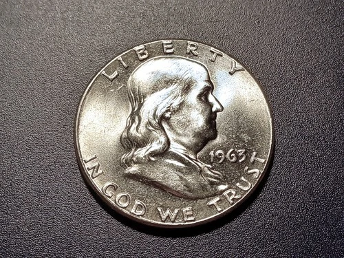 Gem BU 1963-P Franklin Half Dollar