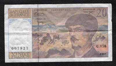 20 Francs Debussy 1997 Etat TB+ - Photo 1/2