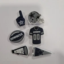 Dallas Cowboys Football Team Charm For Crocs Shoe Charms - 6 Pieces