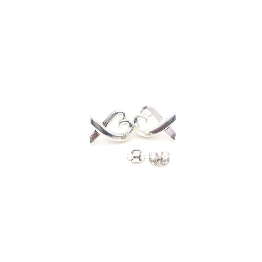 Tiffany & Co Loving Heart Ohrringe aus Silber 1 cm 1.5 cm (0.4 0.6 162029528 [U]