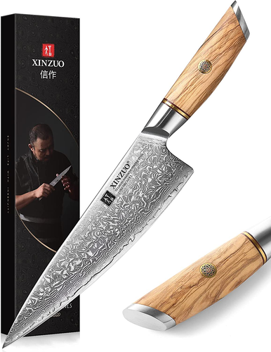 21.2Cm Coltello Da Chef 73 Strati Acciaio a Polvere Di Damasco, Professionale Co - Foto 12 di 12