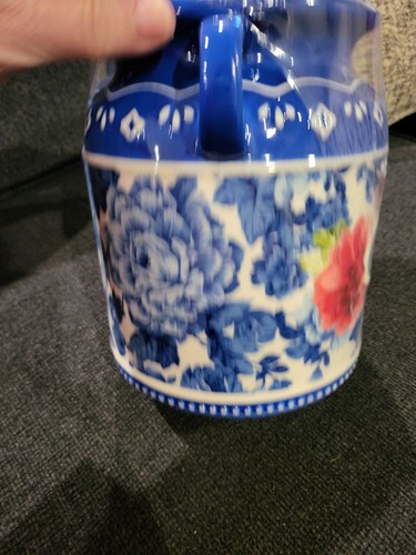 The Pioneer Woman Heritage Floral Utensil Holder Stoneware Crock Kitchen Tools - Picture 5 of 7