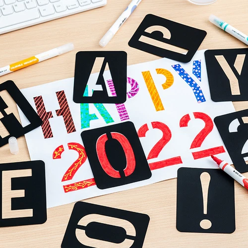 42pcs Copying Stencils Spray Painting Template Letter Number Symbols Templates - Picture 3 of 10