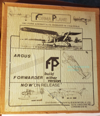Formaplane Fairchild Argus / Forwarder 1/72 Vacuform Kit