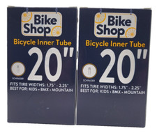 Lot of 2 Bike Shop Bicycle Inner Tubes 20" Schrader 1.75"-2.25" Width BMX Kids